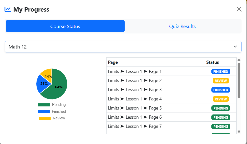 Progress Tracking